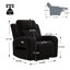 Ensemble de salon inclinable en velours côtelé avec porte-gobelet et haut-parleur Bluetooth Sizemore-121833003
