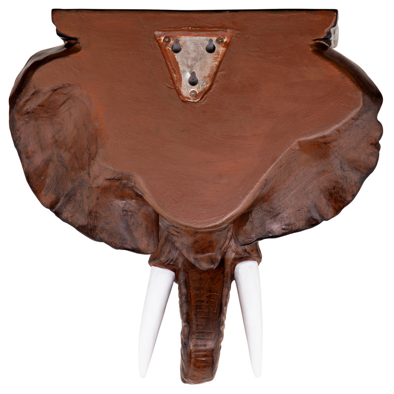 Realistic Resin Elephant Wall Bracket Shelf