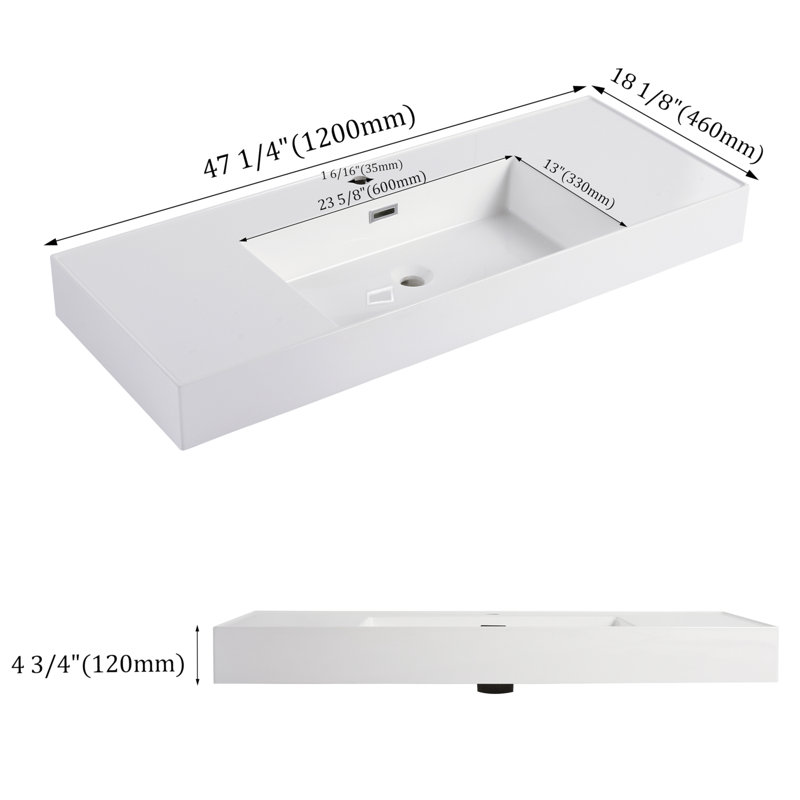 48'' Bathroom Resin Sink