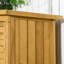 Solenor Rustic Wooden Garden Storage Shed with Asphalt Roof and Three Inner Compartments-120764360