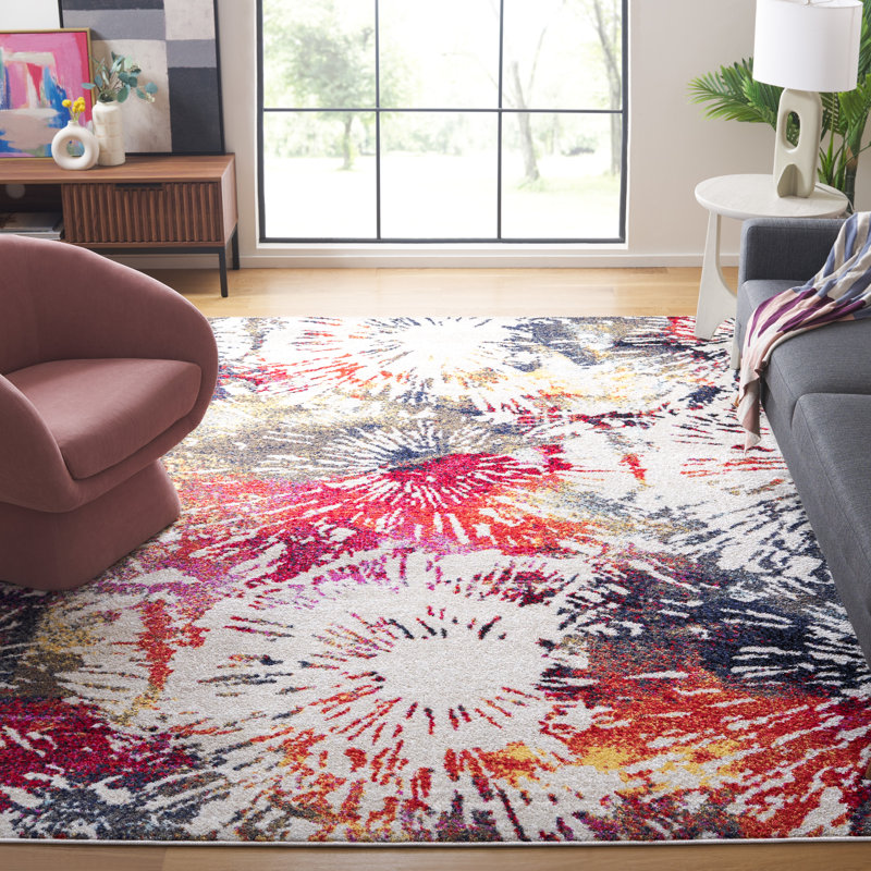 Tapis abstrait Dominck Performance, Rectangle 8 pi x 10 pi