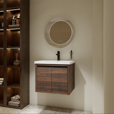 Meuble-lavabo 24 po avec lavabo et rangement à fermeture en douceur
