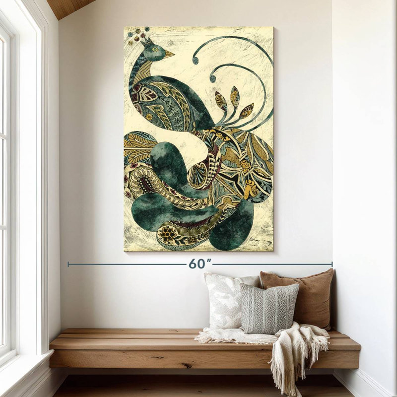 Brampt Royal Peacock I, 51" H x 34" W