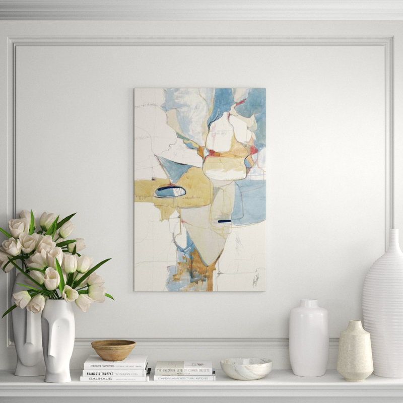 A Guide To Heaven And Earth Print by Kelly O'Neal, 37" H x 24" W x 1.5" D, Hand Embellished Gold