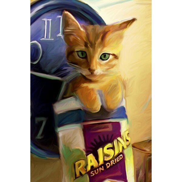 Red Barrel Studio® Orange Cat In Raisin Box | Wayfair