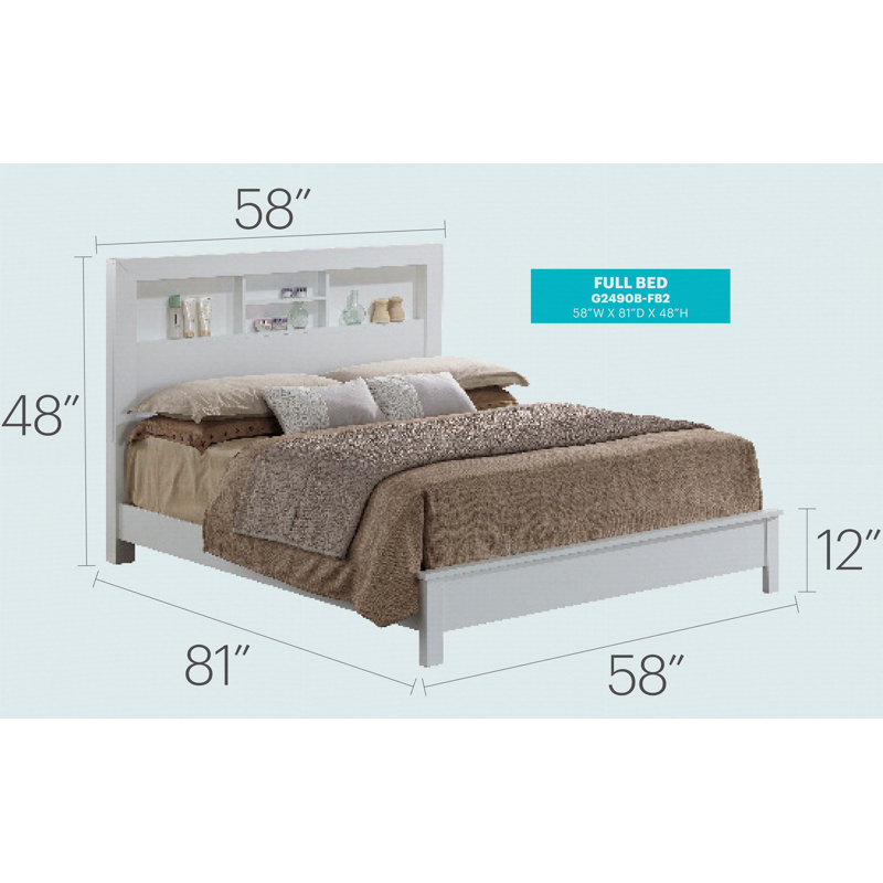 Transitional Style Full Bed In Crisp White