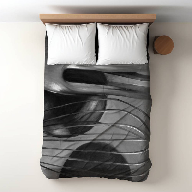 Object Gray Gastronomy Duvet Cover | Kitchen Tools Home Decor