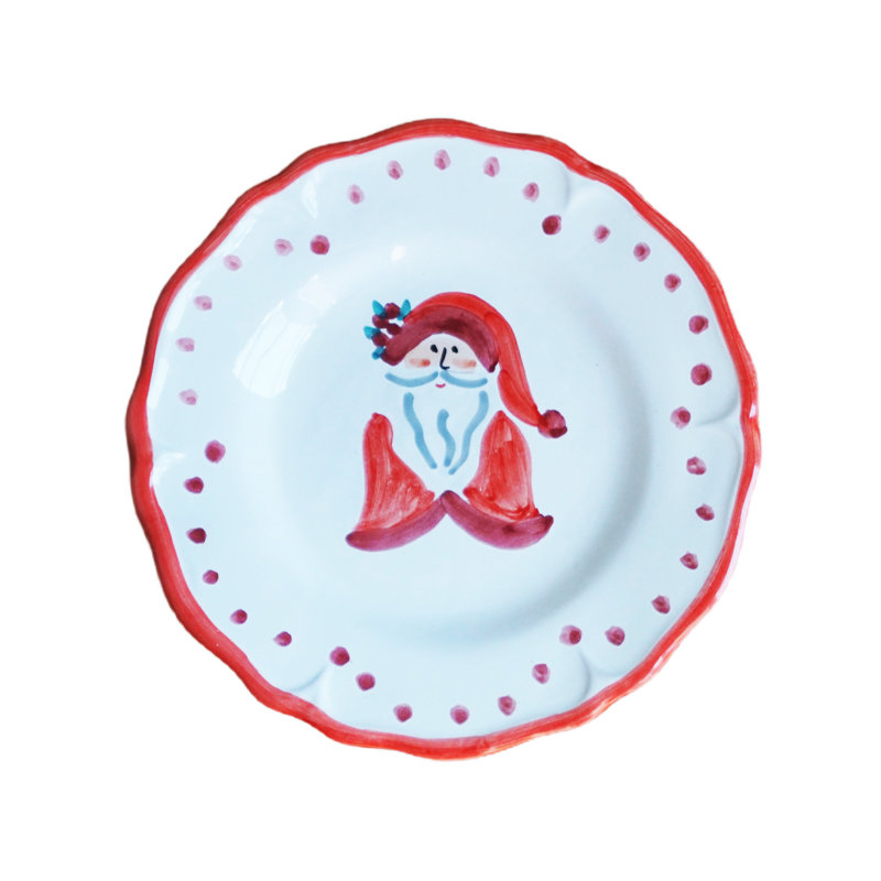 Babbo Natale Salad/Dessert Plate, Santa Claus 