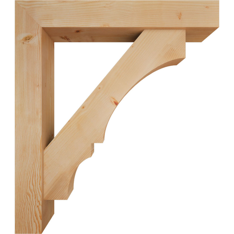 Support de bloc Balboa avec entretoise décalée, 48 x 42, Sapin Douglas de l 7 1/2 (lisse)