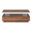 Table basse moderne à DEL avec 2 tiroirs de rangement-116097491