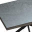 Retro Rectangular Stretch Dining Table, Stylish Simple Metal Dining Chair, Combination Set (Grey Dining Table And Black Dining Chair Set Of 4)-1713975663