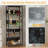 4-Tier Glass Display Shelf With RGB Lights, LED Lighted Curio Cabinet, Adjustable Storage And Hooks For Versatile Use