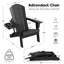  Chaise Adirondack pliante Cheryce en PEHD avec porte-gobelet-67149132