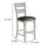 Ensemble de 2 tabourets de bar Zeka, similicuir noir, échelle en bois gris