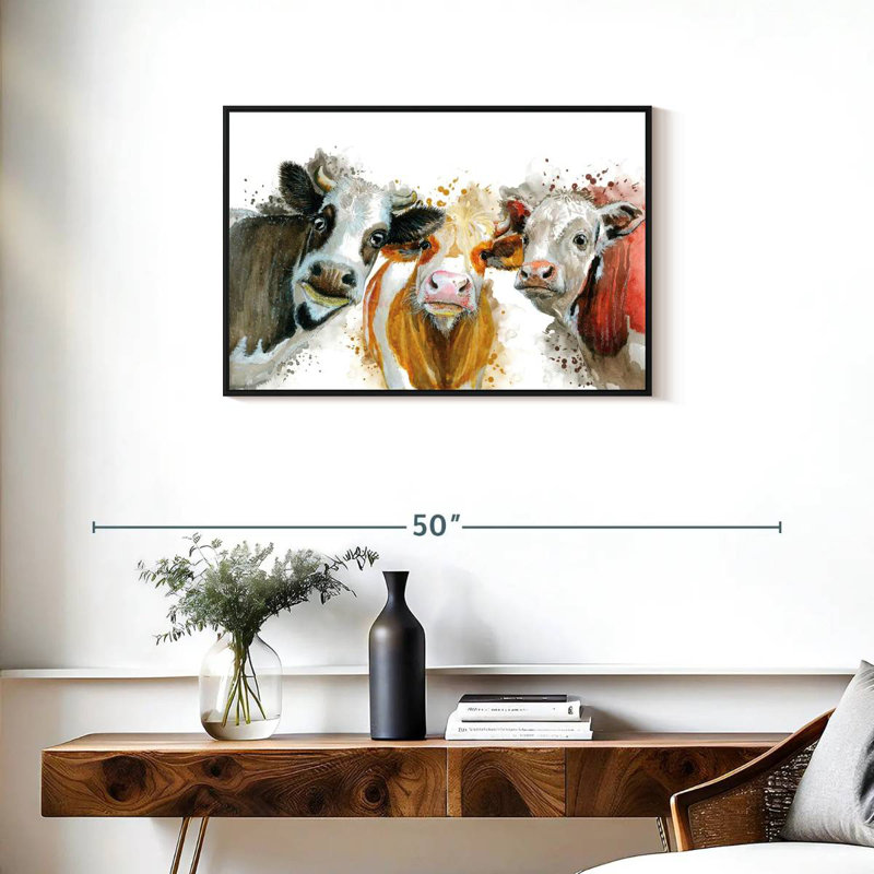 Livestock Cows Splash, 21" H x 31" W
