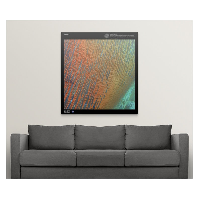« motifs du désert-usg terre », impression, H 48 po x l 45 po x P 1,5 po, Toile