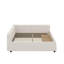 Lit plateforme tapissier avec port USB et 2 tiroirs-348150756