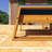Outdoor Acacia Wood Sofa Set With Ottoman And Table-1537352128