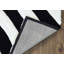 Tapis noir jet / blanc pur à poil long Fitts-194376566