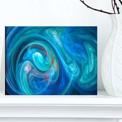 « dark blue fractal abstract texture », impression sur toile