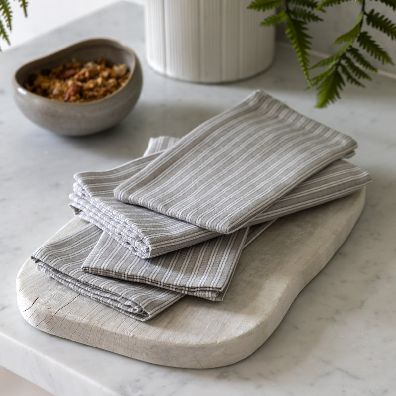 Semiko Cotton Blend Striped Napkin