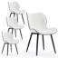 Chaise d'appoint rembourrée en similicuir avec structure en métal-1307793395