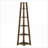 Bookshelf, Corner 5 Tier 71"H Contemporary Walnut Brown | Walnut | Particle Board-2005469797
