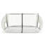 OUTDOOR PATIO WICKER LOVE SEAT, WHITE PE RATTAN & IRON FRAME, SET OF 1