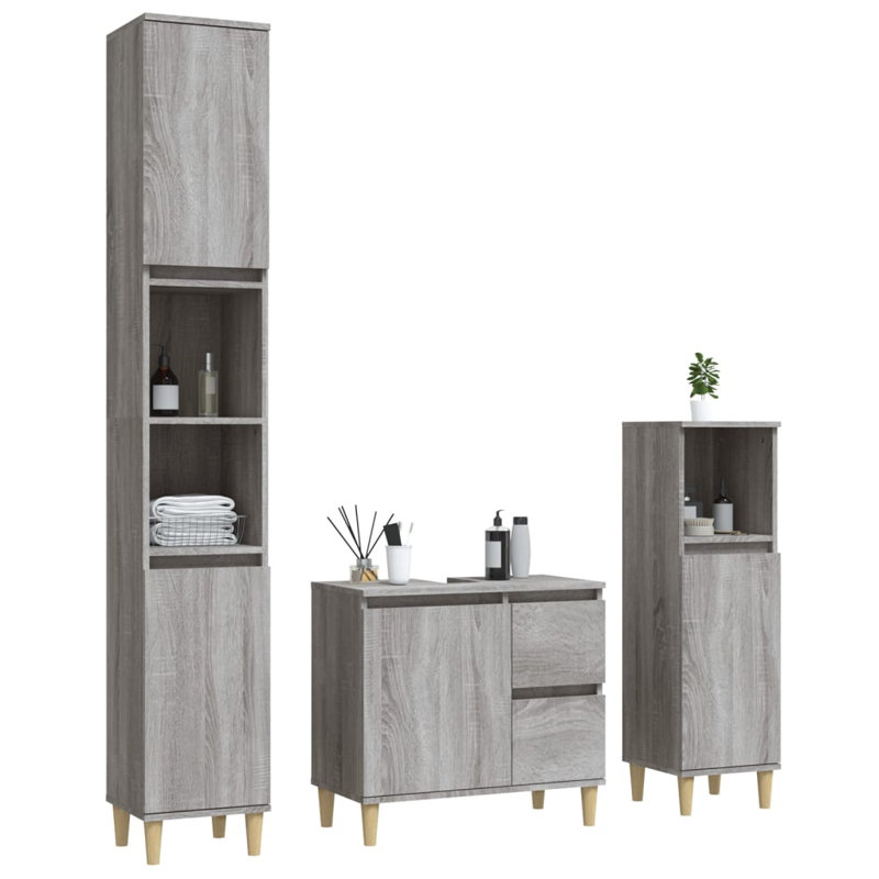 Wona Bathroom Furniture Suite, Grey Sonoma