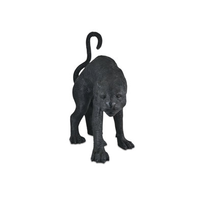 Panthère noire debout bronze