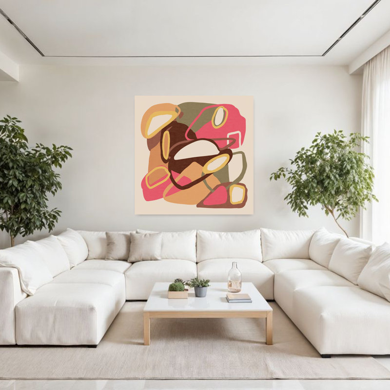 Art contemporain contemporain abstrait, H 48 po x l 48 po