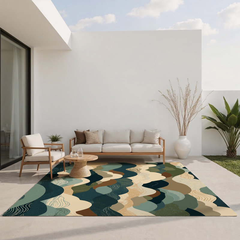 Zenith Veil Indoor And Outdoor Area Rug, Rectangle 4' x 6'