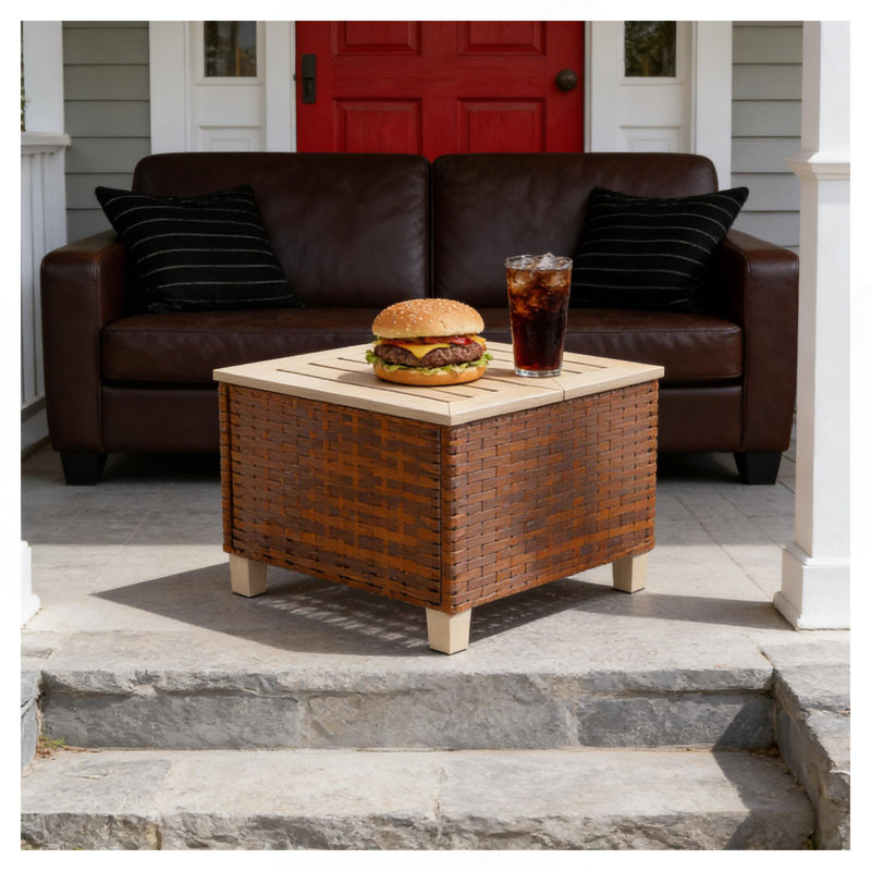 Petite table d'extérieur, table de bout, table d'appoint d'extérieur