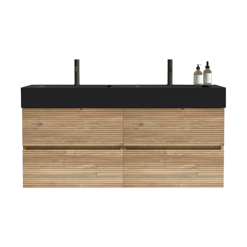 Meuble-lavabo 48 po avec lavabo en quartz et tiroirs souples