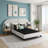 Modern Contempo Queen Upholstered Bed Platform Base, Oatmeal-586098461-586098463