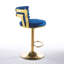 Chaise de bar moderne (ensemble de 2) avec pieds en tube de fer de couleur dorée-977615736
