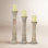 3-Piece Solid Wood Candlestick Set