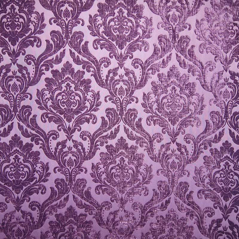 Damask Two Tone Velvet | Neiman Fabric, Plum