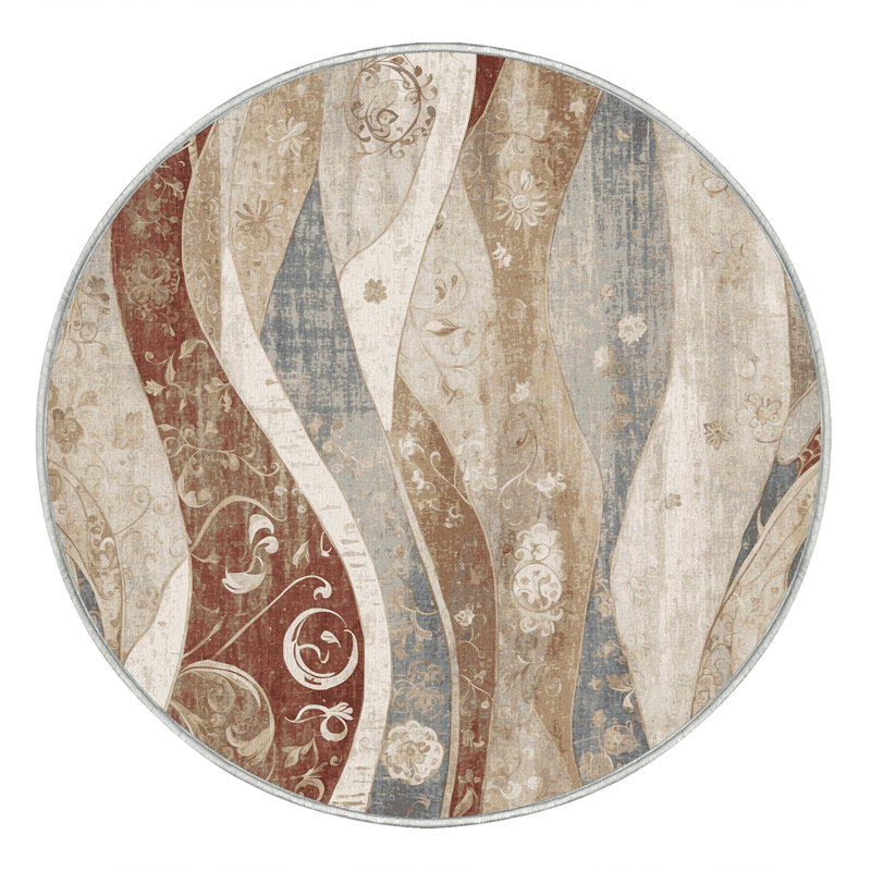 Terra Bloom Rug, Round 4'