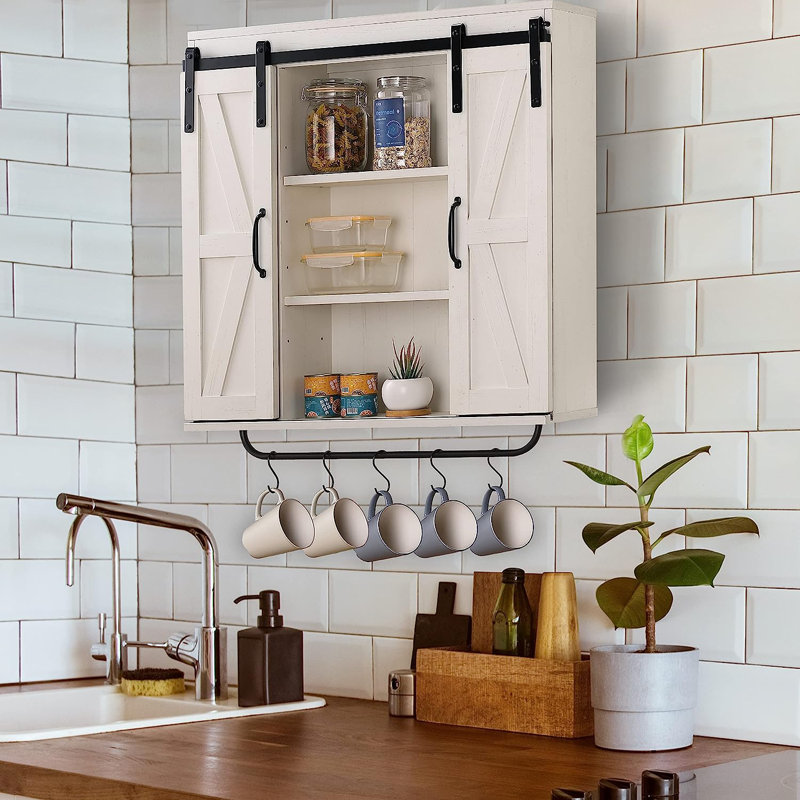 Armoire murale Latanisha, Blanc