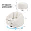 Pouf poire pivotant surdimensionné de 119 cm (47 po) avec repose-pieds, en microfibre douce et moelleuse, à compression.-1297850051