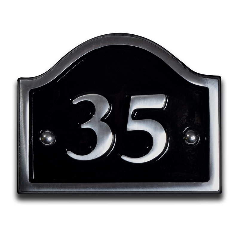 Jaclynn 11.5cm H Reflective Metal House Number, 35