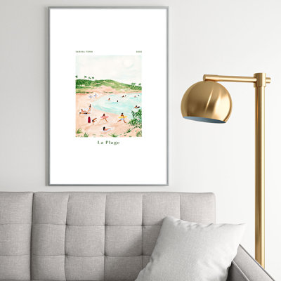 Sabina Fenn Illustration Beach Day Poster Print Metal Framed Art Print