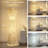 47" Adjustable Color Temperature Floor Lamp With White Fabric Shade, 2 Bulbs Included