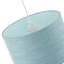 20cm H Linen Drum Lamp Shade ( No Direct Attachment Method ) in Teal