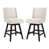 Linen Polyester Seat/Espresso Frame
