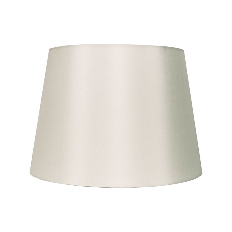 Hardback Drum Silk Lamp Shade, 12" H x 18" W x 18" D, Eggshell