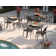 Eiland 63" Long Powder Coated Aluminum Outdoor Dining Table
