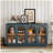 Modern 4-Door Large Storage Buffet Cabinet with Glass Doors-354099234