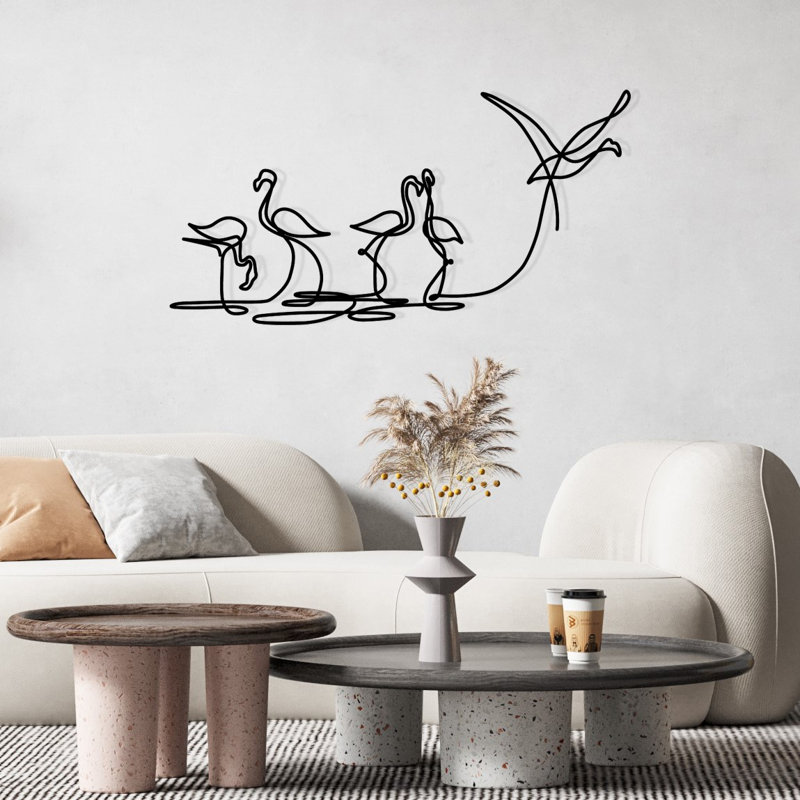 Élégant accessoire mural en métal noir élégant, 45,3 po x 23 po | 100% métal, épaisseur: 0,05 pouce | Décoration élégante pour le salon, la chambre à coucher et le bureau | La conception durable et moderne rehausse n'importe quel espace